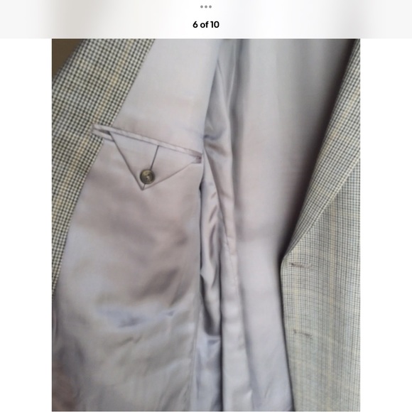 Herringbone Mens Sport Coat Chaps Ralph Lauren Silk Wool Blazer Jacket 48L - Picture 6 of 8